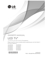 LG 32LB580B 42LB5800 47LB5800 55LB5800 60LB5800 *MFL68027814* (49 pages) TV Operating Manuals LG 32LB580B 42LB5800 47LB5800 55LB5800 60LB5800 *MFL68027814* (49 pages) TV Operating Manuals