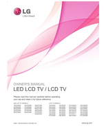 LG 19LE5300 32LE5300 22LE5300 37LE5300 26LE5300 42LE5300 (172 pages) TV Operating Manual