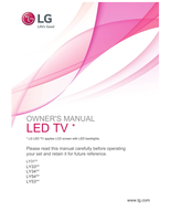LG LY31** LY33** LY34** LY54** LY53** (67 pages) TV Operating Manual