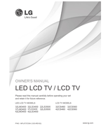 LG 32LM3400 32LS3400 37LM3400 37LS3400 42LM3400 42LS3400 (84 pages) TV Operating Manual