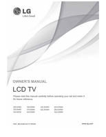 LG 26CS460 32CS560 32CS460 37CS560 42CS530 42CS560 32LS3400 (86 pages) TV Operating Manual