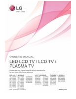 LG 42LV3500UG (127 pages) TV Operating Manual