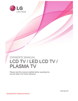 LG 42PT250-ZA (140 pages) TV Operating Manual