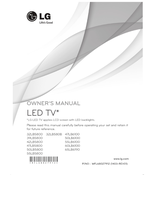LG 32LB5800 32LB580B 39LB5800 42LB5800 47LB5800 50LB5800 (25 pages) TV Operating Manual