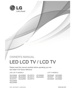 LG 32LS3400 22LS3500 42LS3400 26LS3500 32LS3410 32LS3500 (48 pages) TV Operating Manual