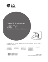 LG 49UB850T 65UB930T 55UB850T 65UB950T 60UB850T *MFL67987072* (120 pages) TV Operating Manual