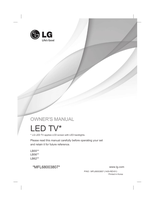 LG LB55** LB56** LB62** *MFL68003807* MFL68003807 (84 pages) TV Operating Manuals LG LB55** LB56** LB62** *MFL68003807* MFL68003807 (84 pages) TV Operating Manuals