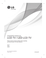 LG CS41** LS31** LS33** MFL67452105 (52 pages) TV Operating Manual
