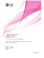 LG MT35* MT30* MT55* MT31* MT75* (29 pages) TV Operating Manual