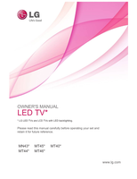 LG MN43* MT45* MT44* MT46* MT40* (36 pages) TV Operating Manual