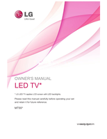 LG MT55* (41 pages) TV Operating Manual