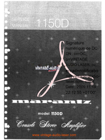Marantz 1150D (43 pages) Amplifier Service Manual