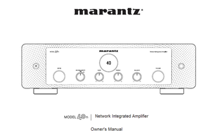 Marantz 40n (114 pages) Amplifier Operating Manual