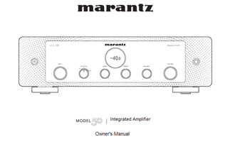 Marantz 50 (48 pages) Amplifier Operating Manual