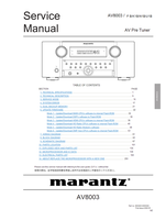 Marantz AV8003 90M46CW855000 (219 pages) Amplifier Service Manuals Marantz AV8003 90M46CW855000 (219 pages) Amplifier Service Manuals