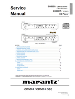 Marantz CD5001 CD5001F 90M45BW855010 (56 pages) Audio/Video Receiver Service Manuals Marantz CD5001 CD5001F 90M45BW855010 (56 pages) Audio/Video Receiver Service Manuals