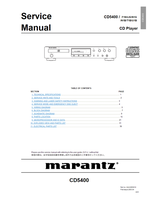 Marantz CD5400 24AW855010 (35 pages) Audio/Video Receiver Service Manuals Marantz CD5400 24AW855010 (35 pages) Audio/Video Receiver Service Manuals