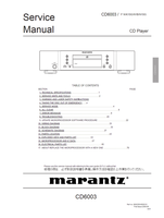 Marantz CD6003 90M23DW855010 (57 pages) Audio/Video Receiver Service Manuals Marantz CD6003 90M23DW855010 (57 pages) Audio/Video Receiver Service Manuals