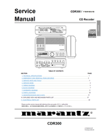 Marantz CDR300 (39 pages) Recording Equipment Service Manual