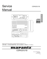 Marantz CDR420 90M19AK855020 (74 pages) Recording Equipment Service Manual