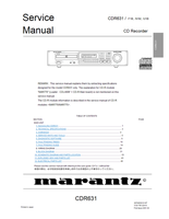 Marantz CDR631 MAR770 22410 (45 pages) Recording Equipment Service Manuals Marantz CDR631 MAR770 22410 (45 pages) Recording Equipment Service Manuals