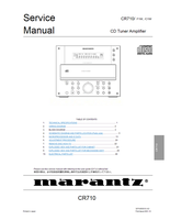 Marantz CR710 (28 pages) Amplifier Service Manuals Marantz CR710 (28 pages) Amplifier Service Manuals