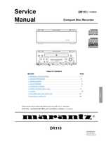 Marantz DR110 22740 (21 pages) Recording Equipment Service Manual