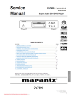 Marantz DV7600 (73 pages) Audio/Video Receiver Service Manual