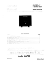Marantz MA700 74MA700 51149 400885010 (16 pages) Amplifier Service Manuals Marantz MA700 74MA700 51149 400885010 (16 pages) Amplifier Service Manuals