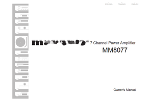 Marantz MM8077 (18 pages) Amplifier Operating Manuals Marantz MM8077 (18 pages) Amplifier Operating Manuals