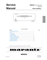Marantz MM9000 22220 (22 pages) Amplifier Service Manual