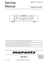 Marantz S0381-0V04DM DG1110 NR1601 (146 pages) Amplifier Service Manuals Marantz S0381-0V04DM DG1110 NR1601 (146 pages) Amplifier Service Manuals