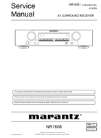 Marantz S1112V02DM DG1509 NR1606 (176 pages) Audio/Video Receiver Service Manuals Marantz S1112V02DM DG1509 NR1606 (176 pages) Audio/Video Receiver Service Manuals