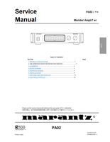 Marantz 02AS855010 (15 pages) Amplifier Service Manuals Marantz 02AS855010 (15 pages) Amplifier Service Manuals