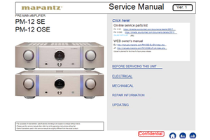 Marantz 26617 26616 PM12SE PM12OSE (57 pages) Amplifier Service Manuals Marantz 26617 26616 PM12SE PM12OSE (57 pages) Amplifier Service Manuals