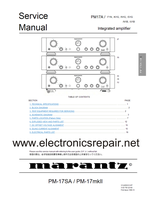 Marantz PM-17SA PM-17mkII PM17A 22180 (16 pages) Amplifier Service Manuals Marantz PM-17SA PM-17mkII PM17A 22180 (16 pages) Amplifier Service Manuals