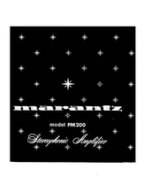 Marantz PM200 (22 pages) Amplifier Service Manual