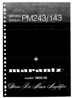 Marantz PM243 (22 pages) Amplifier Service Manual