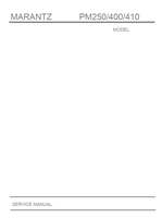 Marantz PM250 (28 pages) Amplifier Service Manuals Marantz PM250 (28 pages) Amplifier Service Manuals