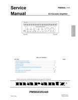 Marantz PM580AVKmk PM580AVKmkII PM580A (30 pages) Amplifier Service Manuals Marantz PM580AVKmk PM580AVKmkII PM580A (30 pages) Amplifier Service Manuals