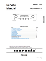 Marantz PM6002 90M44CW855010 (31 pages) Amplifier Service Manuals Marantz PM6002 90M44CW855010 (31 pages) Amplifier Service Manuals
