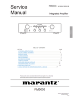 Marantz PM6003 90M18DW855010 (39 pages) Amplifier Service Manuals Marantz PM6003 90M18DW855010 (39 pages) Amplifier Service Manuals