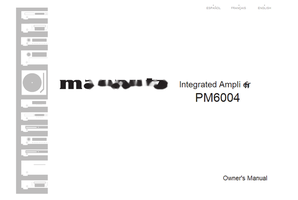 Marantz PM6004 (20 pages) Amplifier Operating Manual