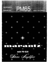 Marantz PM65 (21 pages) Amplifier Service Manual