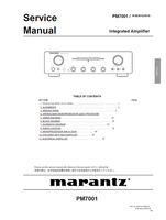 Marantz PM7001 90M14AJ855010 (47 pages) Amplifier Service Manuals Marantz PM7001 90M14AJ855010 (47 pages) Amplifier Service Manuals