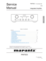 Marantz PM7003 90M24AJ855010 (61 pages) Amplifier Service Manuals Marantz PM7003 90M24AJ855010 (61 pages) Amplifier Service Manuals