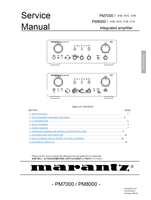 Marantz PM8000 PM7200 22011 20AW248010 20AW248020 20AW851310 60420 (30 pages) Amplifier Service Manual