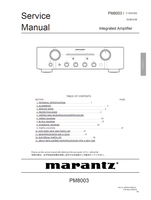 Marantz PM8003 90M25AJ855010 (63 pages) Amplifier Service Manuals Marantz PM8003 90M25AJ855010 (63 pages) Amplifier Service Manuals