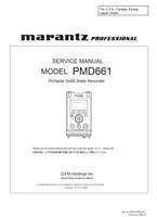 Marantz 1-21-2SHINKAWA TOKYO104-0033JAPAN PMD661 90M17CS855010 (82 pages) Recording Equipment Service Manuals Marantz 1-21-2SHINKAWA TOKYO104-0033JAPAN PMD661 90M17CS855010 (82 pages) Recording Equipment Service Manuals