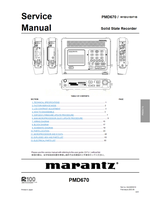 Marantz PMD670 04AS855010 (57 pages) Recording Equipment Service Manual